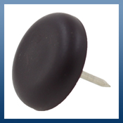 ROUND NAIL IN BROWN PLASTIC GLIDES