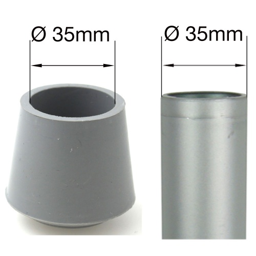 ∅12mm Rubber Feet Covers For Tubular Chair Legs Floor Protectors