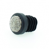 19mm Round Flat Tube Inserts With Felt Base Push In End Caps Plugs