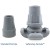 22mm (7/8'') Safer Step Grey Heavy Duty Rubber Ferrules For Crutches