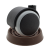 38mm Brown Round Rubber Caster Cup - Protect Your Floors From Damage