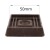 50mm Brown Square Rubber Caster Cup - Protect Your Floors From Damage