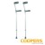 NHS COOPERS 8253C DOUBLE ADJUSTABLE PVC HANDLE ADULT CRUTCHES - PAIR