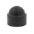 M6 Plastic Domed Nut Protector Cover Caps - BLACK
