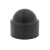 M10 Plastic Domed Nut Protector Cover Caps - BLACK