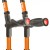 Pair Of Flexyfoot Comfort Grip Double Adjustable Crutches - Orange