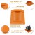 Solid Rubber Furniture Caster Cups For Beds, Sofas & Chairs - Orange