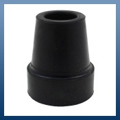 BLACK Z TYPE RUBBER FERRULES FOR WALKING STICKS