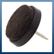 BROWN FELT NAIL IN CHAIR LEG PADS PROTECTORS