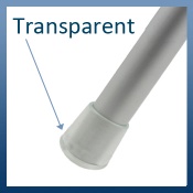TRANSPARENT PLASTIC FERRULES IDEAL FOR TABLE & CHAIR LEGS