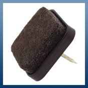 SQUARE BROWN FELT NAIL IN CHAIR LEG PADS PROTECTORS