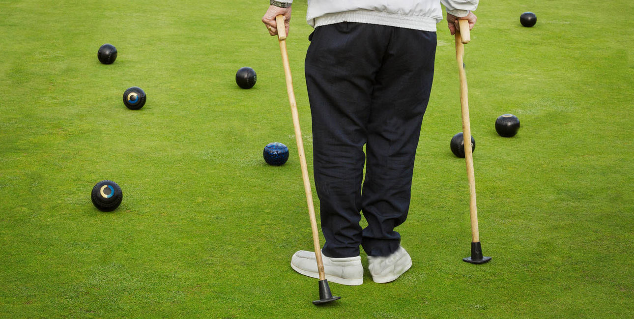 Walking Stick & Crutch Ferrules For Protecting Bowling Green Turf