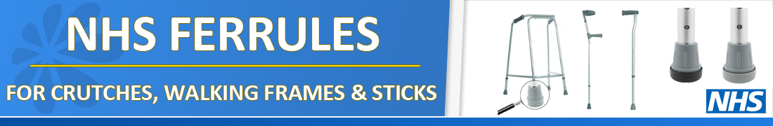 High Quality NHS Rubber Ferrules For Walking Sticks - Crutches - Walking Frames