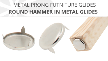 METAL FURNITURE GLIDES WITH METAL PRONGS