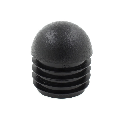 20mm Round Domed Tube Ribbed Inserts Push In End Caps Plugs