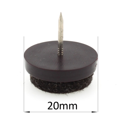 20mm Round Nail On Felt Pad Glides For Furniture & Table & Chair Legs