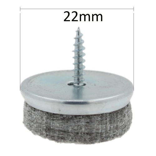 22mm Screw-On Felt Pads For The Bottoms Of Wooden Chair Legs And Table Legs To Protect Your Floors