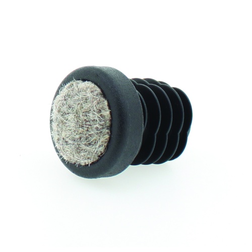 22mm Round Flat Tube Inserts With Felt Base Push In End Caps Plugs