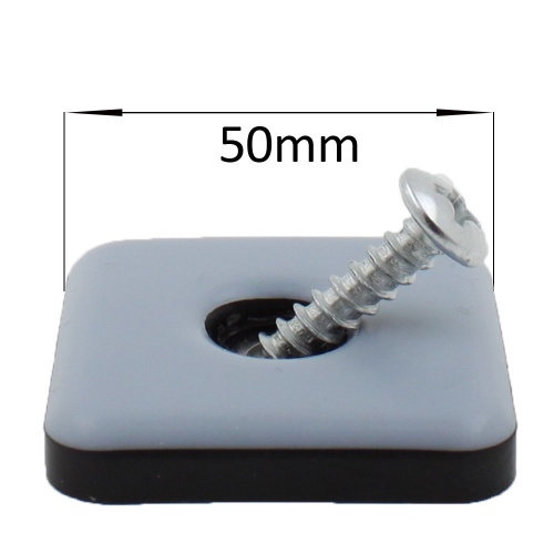 50mm Square PTFE Screw In Glides