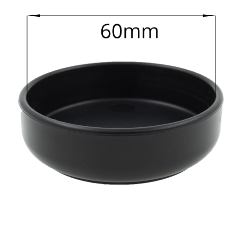 Black Furniture Caster Cup With Rubber Base