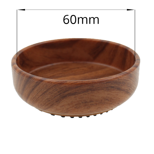 Dark Wood Furniture Caster Cup With Rubber Base