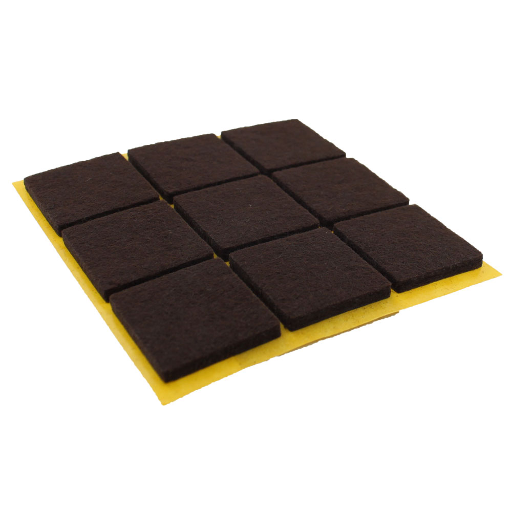 25mm Square Self Adhesive Felt Pads For Furniture, Tables & Chair Legs