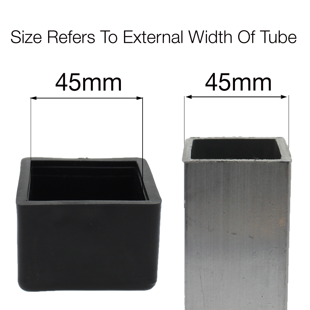 45mm Square External Fitting Ferrules For Table & Chair Legs