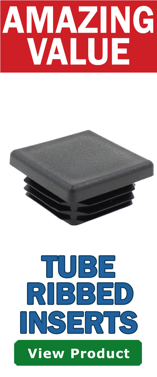 SQUARE DOMED TUBE INSERTS FOR ANGLED CHAIR LEGS