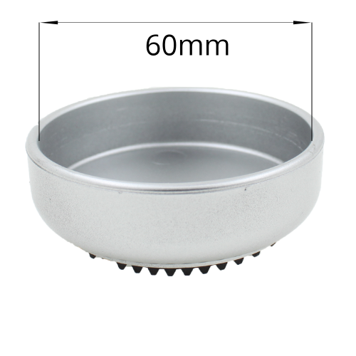Silver Furniture Caster Cup With Rubber Base