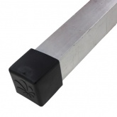 16mm Black Square Tube Ferrules For Table & Chair Legs & All Other Tubular Feet