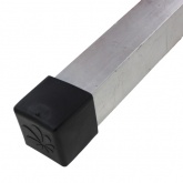 19mm Black Square Tube Ferrules For Table & Chair Legs & All Other Tubular Feet