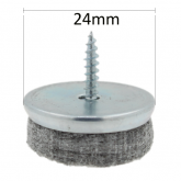 24mm Screw-On Felt Pads For The Bottoms Of Wooden Chair Legs And Table Legs To Protect Your Floors