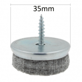 35mm Screw-On Felt Pads For The Bottoms Of Wooden Chair Legs And Table Legs To Protect Your Floors
