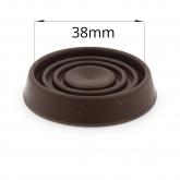 38mm Brown Round Rubber Caster Cup - Protect Your Floors From Damage