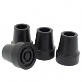 | PACK OF 4 | 19mm (3/4'') Standard Black Replacement Rubber Ferrules For Walking Sticks