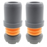 22mm Grey | PACK OF 2 | Flexyfoot Shock Absorbing Ferrules - For Walking Sticks & Crutches