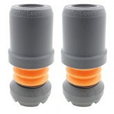 19mm Grey | PACK OF 2 | Flexyfoot Shock Absorbing Ferrules - For Walking Sticks & Crutches