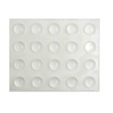 10mm ROUND CLEAR BUMPERS ( 20 PADS PER SHEET )