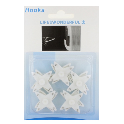 Pack Of 10pcs  White Load-Spreading Picture Hanger Hooks